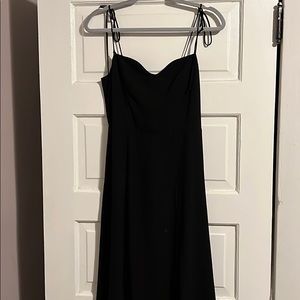 Black midi cocktail dress